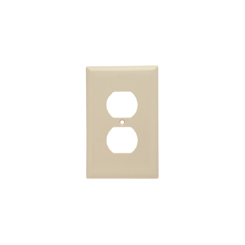 Pass & Seymour SPJ8-I 1-Gang 1-Duplex Ivory Smooth Thermoset Plastic Junior-Jumbo Wallplate Pass & Seymour SPJ8-I 1-Gang 1-Duplex Ivory Smooth Thermoset Plastic Junior-Jumbo Wallplate