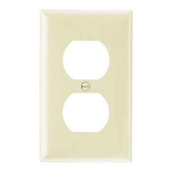 Pass & Seymour SP8-I 1-Gang 1-Duplex Ivory Smooth Thermoset Plastic Standard Wallplate Pass & Seymour SP8-I 1-Gang 1-Duplex Ivory Smooth Thermoset Plastic Standard Wallplate