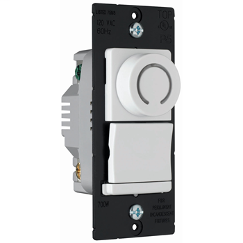 Decorator Rotary DR Series Dimmer, White DR703PWV