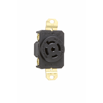Pass & Seymour L2120-R 20 Amp 120/208 VAC 3-Phase 4-Pole 5-Wire NEMA L21-20R Impact Resistant Nylon Locking Single Receptacle Pass & Seymour L2120-R 20 Amp 120/208 VAC 3-Phase 4-Pole 5-Wire NEMA L21-20R Impact Resistant Nylon Locking Single Receptacle