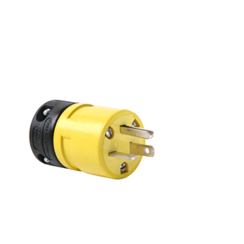20A, 125V Rubber Dust-Tight Plug, Yellow 1433P