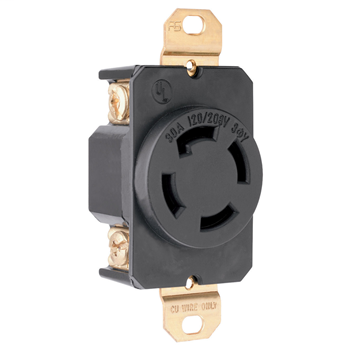 30 Amp Non-NEMA Single Receptacle 3430