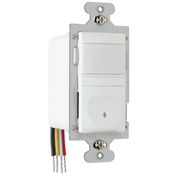 Pass & Seymour RW3U600-W 2.8 x 1.5 x 4.8 Inch 120 VAC 60 Hz 0 to 600 W 1-Pole 3-Way White Occupancy/Vacancy Sensor