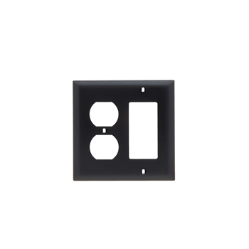 Pass & Seymour TP826-BK 2-Gang 1-Duplex Receptacle 1-Decorator Black Nylon Standard Combination Unbreakable Wallplate Pass & Seymour TP826-BK 2-Gang 1-Duplex Receptacle 1-Decorator Black Nylon Standard Combination Unbreakable Wallplate