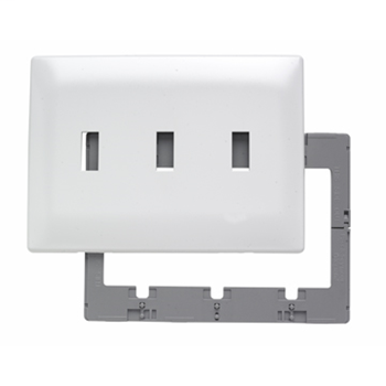 Product image for P&S SWP3-W 3G SCRLS WALL PLATE