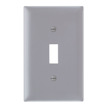 Pass & Seymour TP1-GRY 1-Gang 1-Toggle Switch Gray Nylon Standard Unbreakable Wallplate Pass & Seymour TP1-GRY 1-Gang 1-Toggle Switch Gray Nylon Standard Unbreakable Wallplate