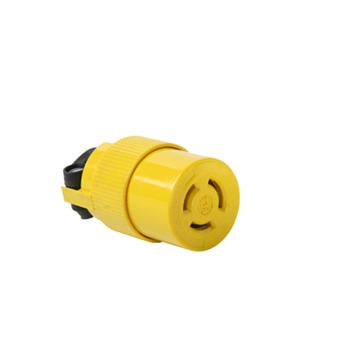 Product image for Pass & Seymour 7555-SS Turnlok Connector 3wire 15A 125V 10amp 250v
