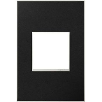 Product image for Pass & Seymour AWM1G2-LE4 1-Gang 2-Module Wall Plate - Black Leather