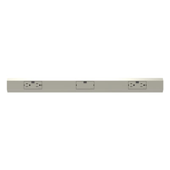 Product image for Pass & Seymour APMT27TM2 27" Modular Track Two 15A Duplex Outlets and Blank Module - Magnesium