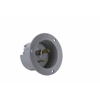 20 Amp NEMA L1020 Inlet, Gray L1020FI