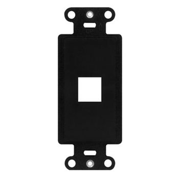 Product image for On-Q WP3411-BK 1.65 x 0.28 x 4.19 Inch 1-Port Black Plastic Wall Box Mounting Non-Flexible Outlet Strap