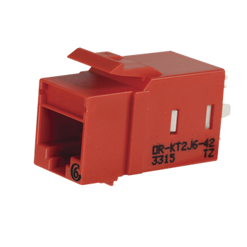 Product image for ORT OR-KT2J6-42 KEYSTONE CAT6 JACK RED