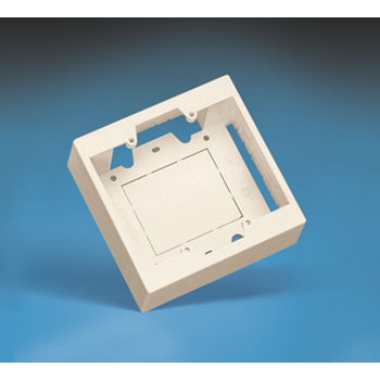 Product image for Ortronics OR-40300186 119.38 x 124.46 x 50.8 mm 2-Gang Fog White High Impact Thermoplastic ABS Rectangular Surface Mount Box