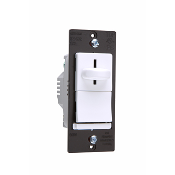 Product image for Pass & Seymour LS603-PLA Incandescent Slide Dimmer, Preset 3way, 600W - Light Almond