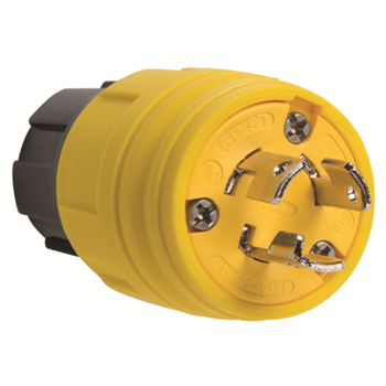 Pass & Seymour 24W-47 15 Amp 125 VAC 2-Pole 3-Wire NEMA L5-15P Yellow Thermoplastic Elastomer Watertight Locking Plug Pass & Seymour 24W-47 15 Amp 125 VAC 2-Pole 3-Wire NEMA L5-15P Yellow Thermoplastic Elastomer Watertight Locking Plug