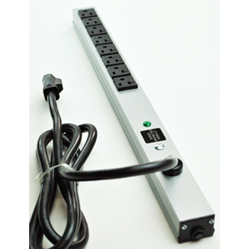 CabinetMate Plug-In Outlet Center Unit / 120V/20A / 20" long / 8 O/L / 15' cord / Computer Grade Surge 2008BDS20R