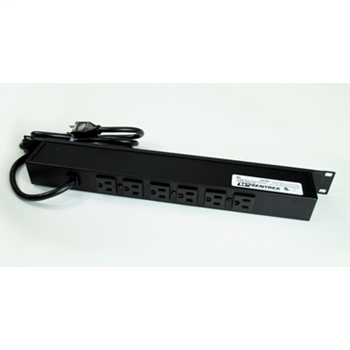 Plug-In Outlet Center Unit / Rack Mount 120V/15A/6 rear O/L /lighted switch/6' cord/Premium Grade Surge R5S