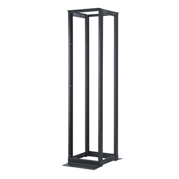 Product image for Ortronics OR-19-84-T4SDA2132 20.19 x 21 to 32 x 84 Inch Black Aluminum Dual Adjustable Equipment Rack
