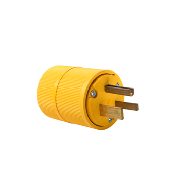 Pass & Seymour D0551 50 Amp 125 Volt 2-Pole 3-Wire NEMA 5-50P Yellow Straight Blade Power Plug Pass & Seymour D0551 50 Amp 125 Volt 2-Pole 3-Wire NEMA 5-50P Yellow Straight Blade Power Plug