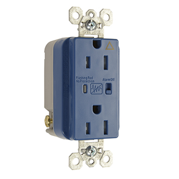 Product image for IG SPD RECP TR 15A/125V ALARM BL