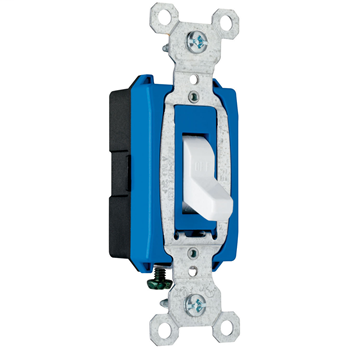 Pass & Seymour CS15AC1-W 15 Amp 120/277 VAC 1-Pole White Glass Reinforced Nylon Screw Mounting Toggle Switch Pass & Seymour CS15AC1-W 15 Amp 120/277 VAC 1-Pole White Glass Reinforced Nylon Screw Mounting Toggle Switch