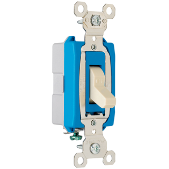 Product image for Pass & Seymour PS15AC1-LA 1poleToggle Switch, Back & Side Wire, 15A 120/277V - Light Almond