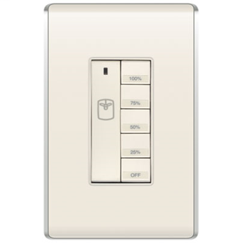 In-Wall RF Fan Speed Controller, Light Almond