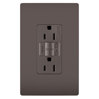 Product image for Pass & Seymour AFGF152TR 15A 125V AFCI/GFCI Self-Test Tamper-Resistant Receptacle - Brown