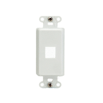 Mayer-DDS-1-Port Decorator Outlet Strap, White WP3411-WH-1