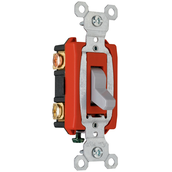 Pass & Seymour CSB20AC3-GRY 20 Amp 120/277 VAC 3-Way Gray Glass Reinforced Nylon Screw Mounting Toggle Switch Pass & Seymour CSB20AC3-GRY 20 Amp 120/277 VAC 3-Way Gray Glass Reinforced Nylon Screw Mounting Toggle Switch