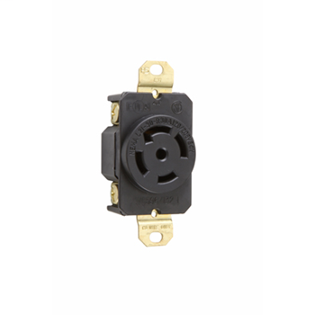 Pass & Seymour L2130-R 30 Amp 120/208 VAC 3-Phase 4-Pole 5-Wire NEMA L21-30R Impact Resistant Nylon Locking Single Receptacle Pass & Seymour L2130-R 30 Amp 120/208 VAC 3-Phase 4-Pole 5-Wire NEMA L21-30R Impact Resistant Nylon Locking Single Receptacle