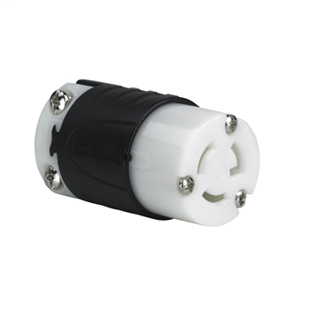 15 Amp NEMA L715 Connector - Black Back, White Front Body PSL715C