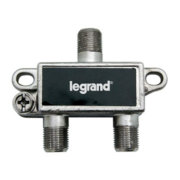 Product image for On-Q VM2202-V1 2-Way 5 to 1525 MHz Black Digital Cable Splitter with Coaxial Network Support
