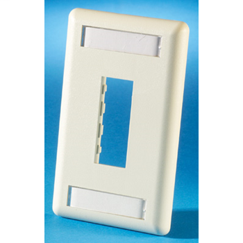 Product image for Ortronics OR-40300548-99 TracJack Plastic 2-Hole 1-Gang Faceplate