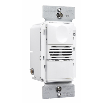 Product image for Pass & Seymour WDT100-W Dual Technology Wall Switch Sensor, 1050 Sq.Ft. Coverage, 120/230/277 Vac, 50/60 Hz, White