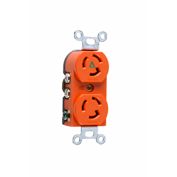 Pass & Seymour IG4700 15 Amp 125 VAC 2-Pole 3-Wire NEMA L5-15R Orange Nylon Duplex Isolated Ground Receptacle Pass & Seymour IG4700 15 Amp 125 VAC 2-Pole 3-Wire NEMA L5-15R Orange Nylon Duplex Isolated Ground Receptacle