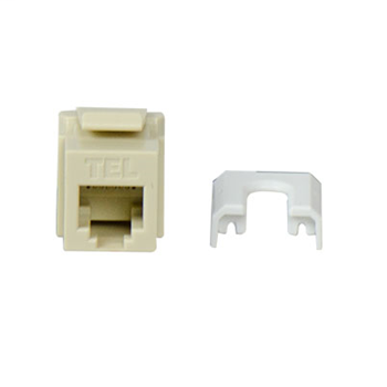 Product image for On Q WP3473-IV 0.7 x 4 x 6 Inch 6-Position 6-Conductor Ivory High Impact Plastic Keystone Insert