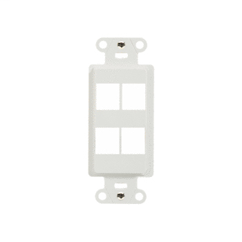 WP3414-WH - 4-Port Decorator Outlet Strap, White