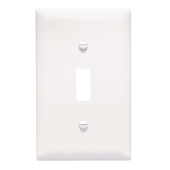 Pass & Seymour TPJ1-W 1-Gang 1-Toggle Switch White Nylon Jumbo Unbreakable Wallplate Pass & Seymour TPJ1-W 1-Gang 1-Toggle Switch White Nylon Jumbo Unbreakable Wallplate
