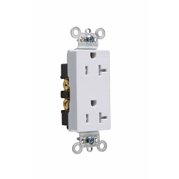 Pass & Seymour TR26362-W 20 Amp 125 VAC 2-Pole 3-Wire NEMA 5-20R White Nylon Tamper-Resistant Duplex Receptacle Pass & Seymour TR26362-W 20 Amp 125 VAC 2-Pole 3-Wire NEMA 5-20R White Nylon Tamper-Resistant Duplex Receptacle