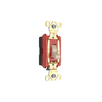Product image for Pass & Seymour PS372010-I Canadian 1pole Switch, Back & Side Wire, 20A 347V - Ivory