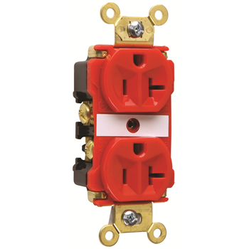 Pass & Seymour 5362-ARED 20 Amp 125 VAC 2-Pole 3-Wire NEMA 5-20R Red Nylon Duplex Receptacle Pass & Seymour 5362-ARED 20 Amp 125 VAC 2-Pole 3-Wire NEMA 5-20R Red Nylon Duplex Receptacle