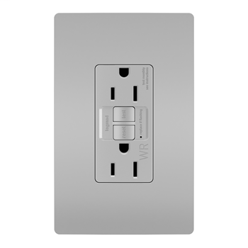 Spec-Grade Weather-Resistant 15A Self-Test Duplex GFCI, Gray 1597TRWRGRY