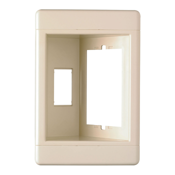 Pass & Seymour TV1-WLA 1-Gang Light Almond Multimedia Recessed TV Box Frame Product image for Pass & Seymour TV1-WLA 1-Gang Light Almond Multimedia Recessed TV Box Frame