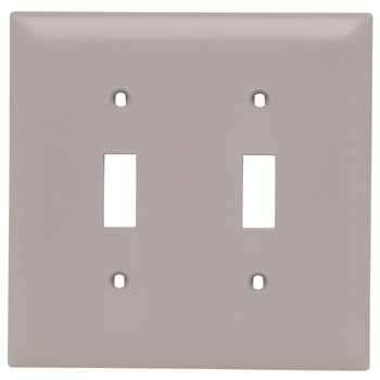 Pass & Seymour TP2-GRY 2-Gang 2-Toggle Switch Gray Nylon Standard Unbreakable Wallplate Pass & Seymour TP2-GRY 2-Gang 2-Toggle Switch Gray Nylon Standard Unbreakable Wallplate