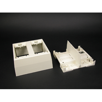 Wiremold 2344SD-2A 4-3/4 x 4-7/8 x 2-1/4 Inch Ivory Non-Metallic 1-Channel Raceway 2-Gang Deep Divided Device Box Wiremold 2344SD-2A 4-3/4 x 4-7/8 x 2-1/4 Inch Ivory Non-Metallic 1-Channel Raceway 2-Gang Deep Divided Device Box