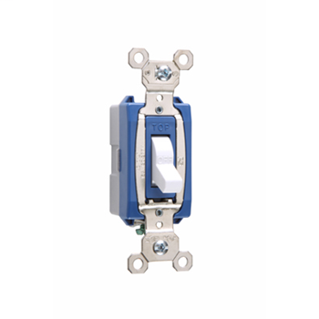 Pass & Seymour PS15AC1-W 15 Amp 120/277 VAC 1-Pole White Glass Reinforced Nylon Screw Mounting Toggle Switch Pass & Seymour PS15AC1-W 15 Amp 120/277 VAC 1-Pole White Glass Reinforced Nylon Screw Mounting Toggle Switch