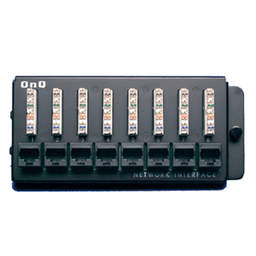 On-Q 363486-01 6.5 x 1.5 x 3 Inch 8-Port Category 5E RJ45 Black 18 Gauge CRS Network Interface Module