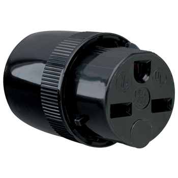 Pass & Seymour 5669BK 15 Amp 250 Volt 2-Pole 3-Wire NEMA 6-15R Black Nylon Straight Blade Medium Duty Dead Front Connector Pass & Seymour 5669BK 15 Amp 250 Volt 2-Pole 3-Wire NEMA 6-15R Black Nylon Straight Blade Medium Duty Dead Front Connector