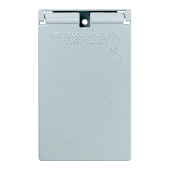 Cast Weatherproof Cover Decorator or GFCI Vertical, White CA26WV